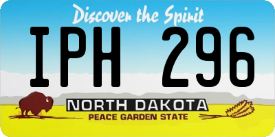 ND license plate IPH296