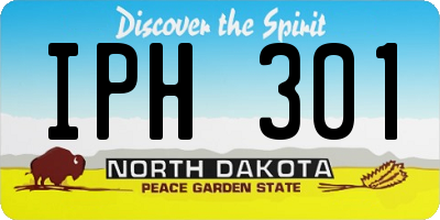 ND license plate IPH301