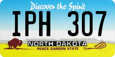 ND license plate IPH307