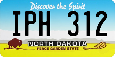 ND license plate IPH312