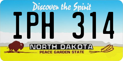 ND license plate IPH314