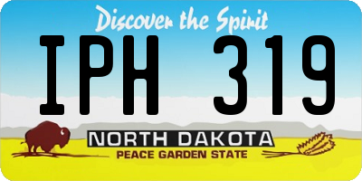 ND license plate IPH319