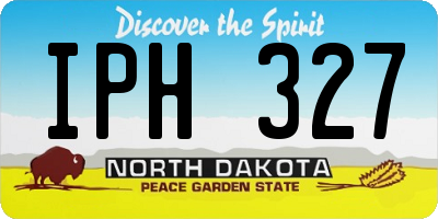 ND license plate IPH327