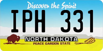 ND license plate IPH331