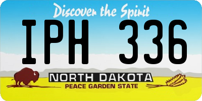 ND license plate IPH336