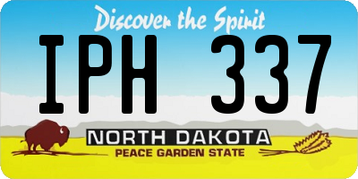 ND license plate IPH337