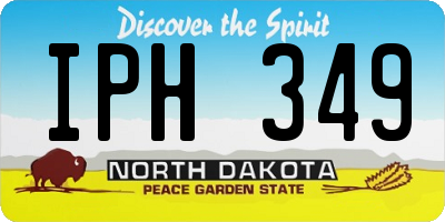 ND license plate IPH349