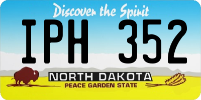 ND license plate IPH352