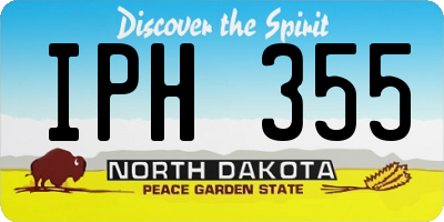 ND license plate IPH355
