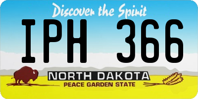 ND license plate IPH366