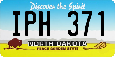 ND license plate IPH371