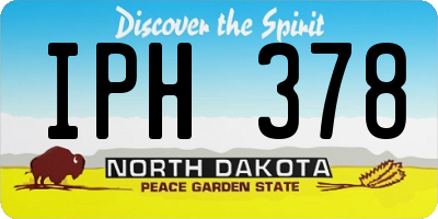 ND license plate IPH378
