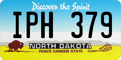 ND license plate IPH379