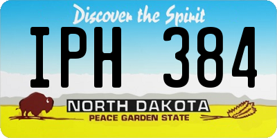 ND license plate IPH384