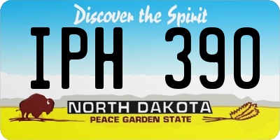 ND license plate IPH390