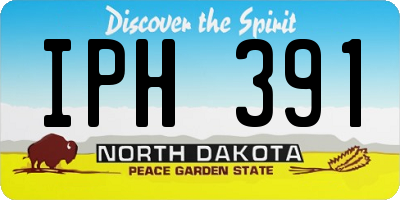 ND license plate IPH391