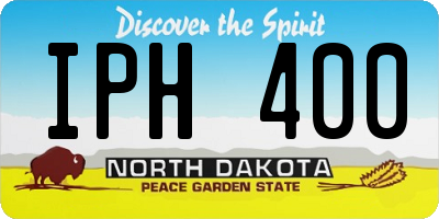 ND license plate IPH400