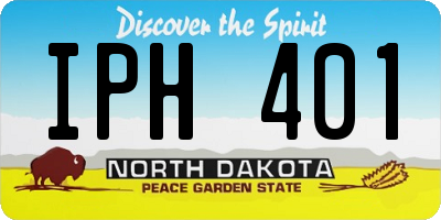 ND license plate IPH401