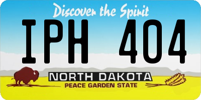 ND license plate IPH404