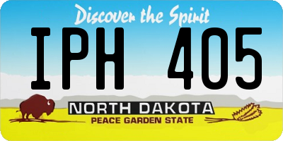 ND license plate IPH405
