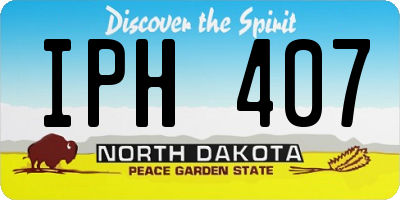 ND license plate IPH407