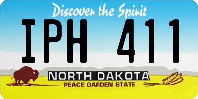 ND license plate IPH411
