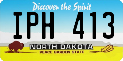 ND license plate IPH413
