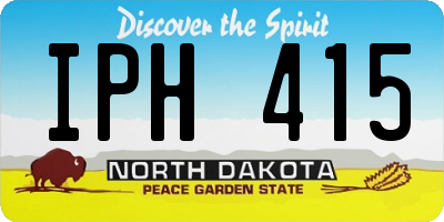 ND license plate IPH415
