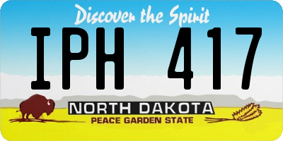 ND license plate IPH417