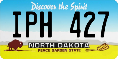 ND license plate IPH427