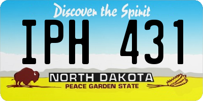 ND license plate IPH431