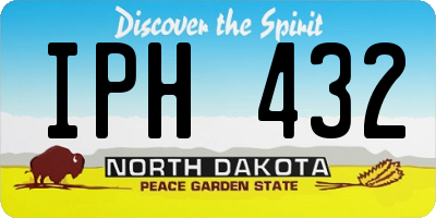 ND license plate IPH432
