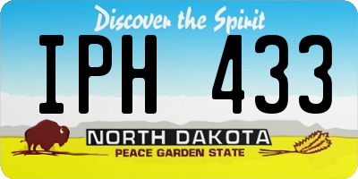 ND license plate IPH433