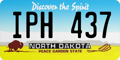 ND license plate IPH437