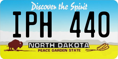 ND license plate IPH440