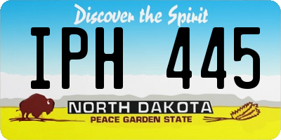 ND license plate IPH445