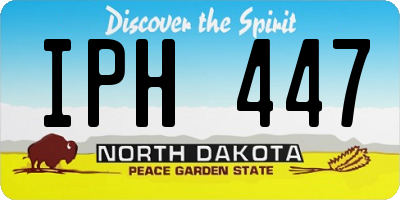 ND license plate IPH447