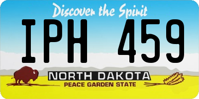 ND license plate IPH459
