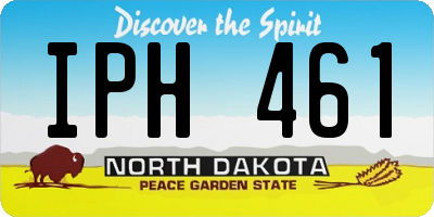 ND license plate IPH461