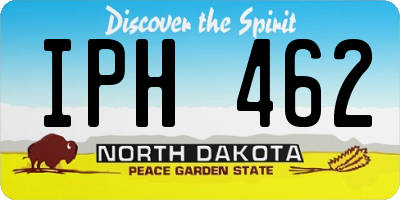 ND license plate IPH462