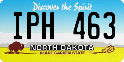 ND license plate IPH463