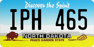 ND license plate IPH465