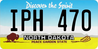 ND license plate IPH470