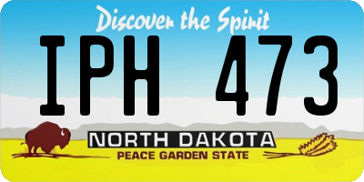 ND license plate IPH473