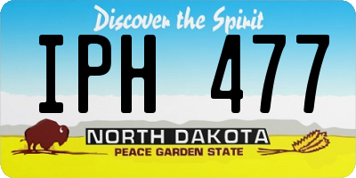 ND license plate IPH477