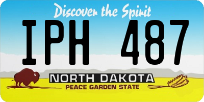 ND license plate IPH487