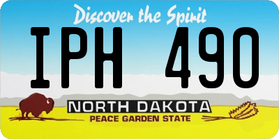 ND license plate IPH490