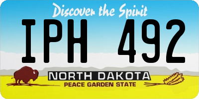 ND license plate IPH492