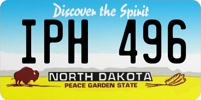 ND license plate IPH496