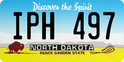 ND license plate IPH497